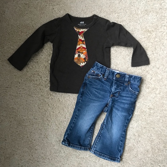 12 month baby boy thanksgiving outfit